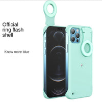 Enhance Light Selfie Luminous Circle Ring Case For iPhone 12 11 Pro Max