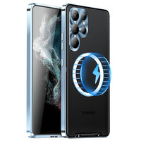 Luxury Metal Bezel Drop Resistant Magnetic Frosted Case For Samsung Galaxy S23 series