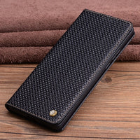 Business Premium Cowhide Leather Flip Case for Samsung Galaxy S23 S22 Ultra Plus