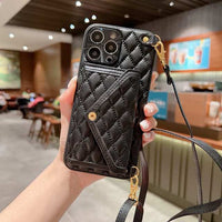 Leather Crossbody Bag Case For iPhone 14 13 12 series