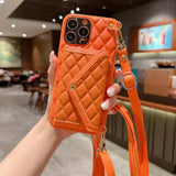 Leather Crossbody Bag Case For iPhone 14 13 12 series