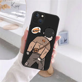 Cute Cartoon Boy Girls Couple Soft Bumper Case for iPhone 15 14 13 series