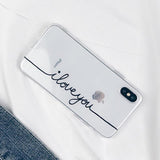 Letter Print Lovers Phone Case For iphone X 6S 6 7 8 Plus