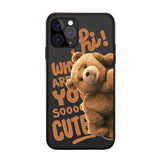 Cool Teddy Bear Case For iPhone 14 13 12 series