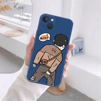 Cute Cartoon Boy Girls Couple Soft Bumper Case for iPhone 15 14 13 series