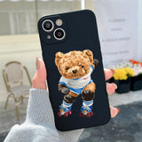 Cool Teddy Bear Case For iPhone 14 13 12 series