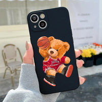 Cool Teddy Bear Case For iPhone 14 13 12 series