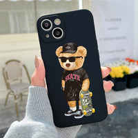 Cool Teddy Bear Case For iPhone 14 13 12 series