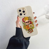 Skeleton Skull Flowers Pattern Soft Silicone Case For iPhone 14 13 12 series