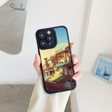 Japanese Anime Street View Scenery Soft Case for iPhone 14 13 12 series