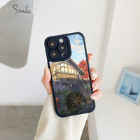 Japanese Anime Street View Scenery Soft Case for iPhone 14 13 12 series