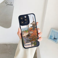 Japanese Anime Street View Scenery Soft Case for iPhone 14 13 12 series