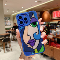 Picasso Abstract Art Painting Soft Silicone Case For iPhone 14 13 12 series