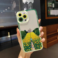 Cartoon Idyllic Scenery Shockproof Soft Cases For iPhone 14 13 12 series