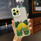 Cartoon Idyllic Scenery Shockproof Soft Cases For iPhone 14 13 12 series