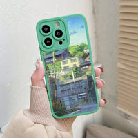 Japanese Anime Street View Scenery Soft Case for iPhone 14 13 12 series