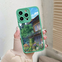 Japanese Anime Street View Scenery Soft Case for iPhone 14 13 12 series