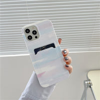 Card Holder Marble Pretty Pattern Phone Case For iPhone 12 11 XS Series