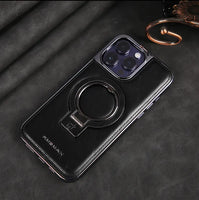 Business PU Leather Case With Invisible Bracket Fold Stand Holder For iPhone 14 13 12 series