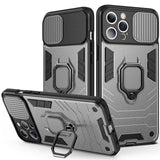 Slide Armor Shockproof Magnetic Ring Holder Back Case For iPhone 13 12 11 series