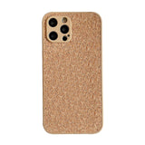 Japanese Wood Grain Label Soft Cork Fiber Cooling Case For iPhone 13 12 Series