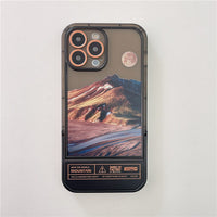 Snow Mountain Sunset Clear Case with Invisible Stand for iPhone 13 12 11 Pro Max