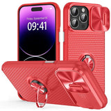 Shockproof Armor Magnetic Case With Slide Camera Protection and Ring Holder For iPhone 14 13 12 series