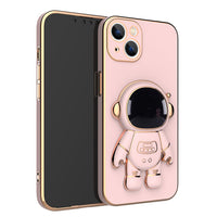 Plating 3D Astronaut Stand Holder Camera Protection Case for iPhone 13 12 11 Pro Max