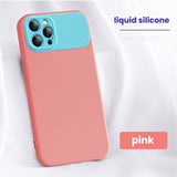 Camera Protection Liquid Silicone Case for iPhone 14 13 12 11 series