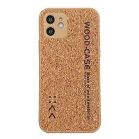 Japanese Wood Grain Label Soft Cork Fiber Cooling Case For iPhone 13 12 Series