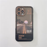 Snow Mountain Sunset Clear Case with Invisible Stand for iPhone 13 12 11 Pro Max