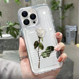 Butterfly Flower Rose Heart Soft Clear Case For iPhone 14 13 12 series