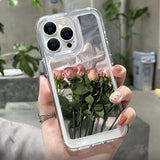 Butterfly Flower Rose Heart Soft Clear Case For iPhone 14 13 12 series