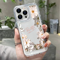 Butterfly Flower Rose Heart Soft Clear Case For iPhone 14 13 12 series