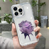 Butterfly Flower Rose Heart Soft Clear Case For iPhone 14 13 12 series