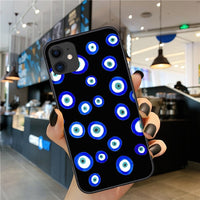 Fashion Evil Eyes High Quality Black Soft Silicone Phone Cases For iPhone 11 Series