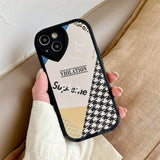 Cute Label Pattern Shockproof Silicone Case For iPhone 13 12 11 Series