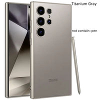 Solid Color Titanium Lookalike Soft TPU Frame Case For Samsung Galaxy S24 Ultra