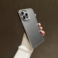 Luxury Plating Contrasting Color Camera Protection Soft Shockroof Case For iPhone 15 14 13 12 series