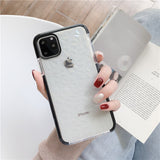 Luxury Shockproof Geometric Clear Soft Silicon TPU Phone Case For iPhone 11 Series