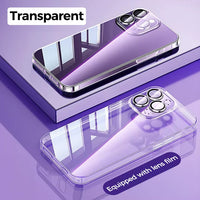 Plating Soft TPU Lens Protection Anti-Fall Case For iPhone 15 14 13 series