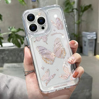 Butterfly Flower Rose Heart Soft Clear Case For iPhone 14 13 12 series