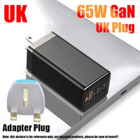 65W GaN Charger Quick Charge QC4.0 QC PD3.0 PD USB C Type C Fast Charger For Xiaomi Redmi Note 10 Macbook