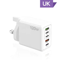 Fast Charging 120W Type C USB C 5 Port Charger Adapter For iPhone Xiaomi Huawei Samsung iPad