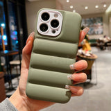 Fashion Down Jacket Shockproof Soft Silicone Case for iPhone 13 12 11 Pro Max