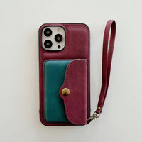 Luxury Wallet Strap Leather Case for iPhone 13 12 11 Pro Max