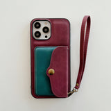 Luxury Wallet Strap Leather Case for iPhone 13 12 11 Pro Max