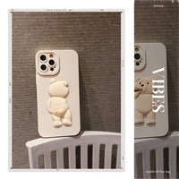 Cute Bear Case for iPhone 13 12 11 Pro Max Mini