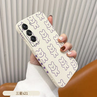 Multiple Bears Liquid Silicone Case For Samsung Galaxy S21 S20 Note 20 Series