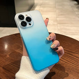 Gradient Frosted Case with Wrist Strap for iPhone 14 13 12 series